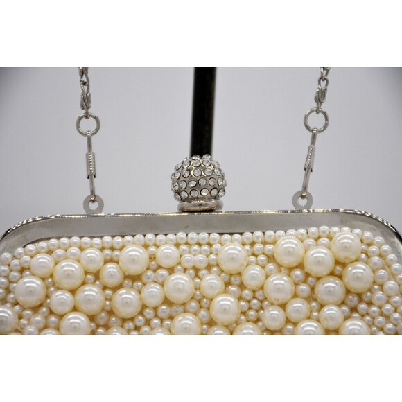 Beautiful Pearl Studded Gem Purse with Silk fabric lining - Picture 6 of 8